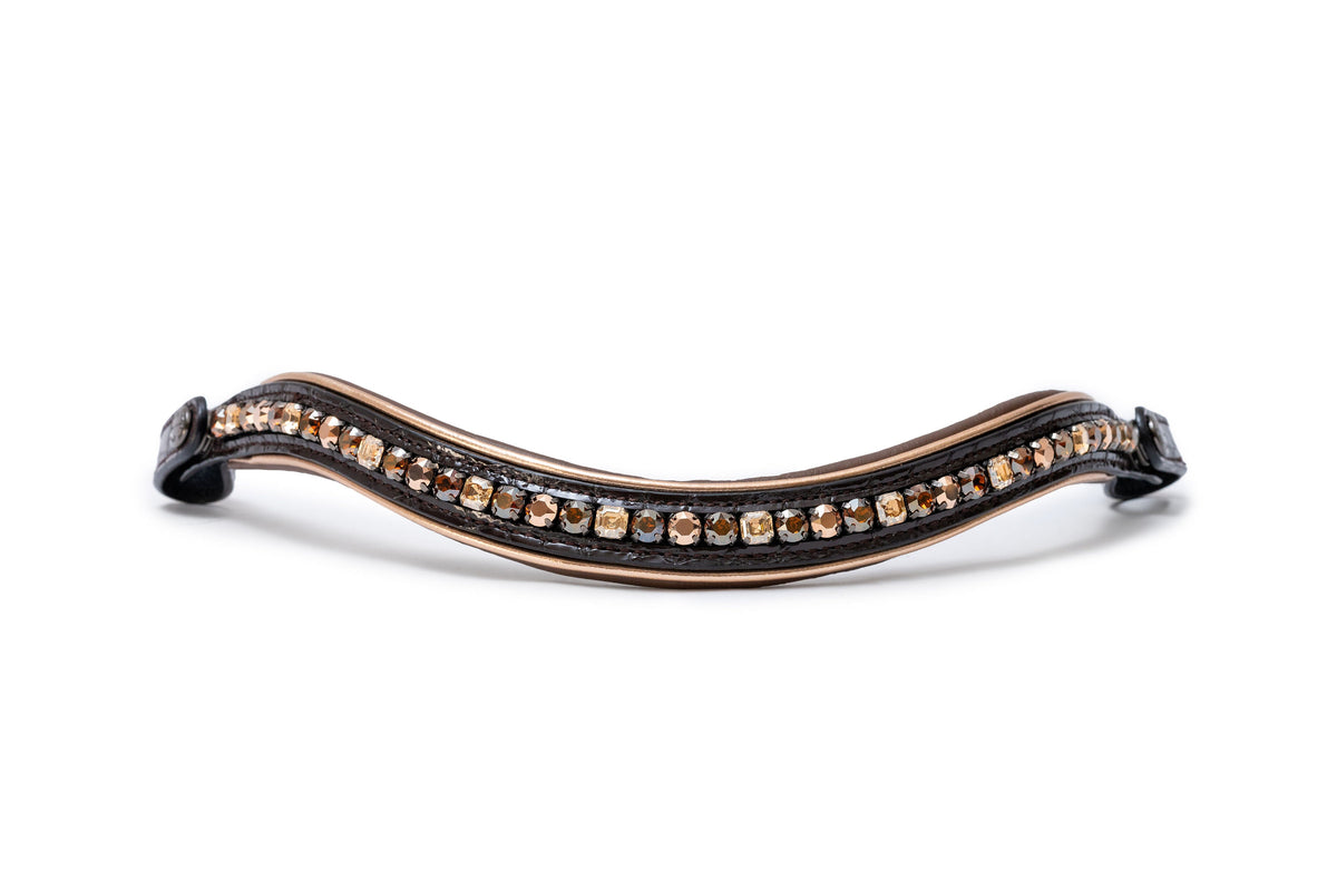 The Sun King Brown Patent Leather Snaffle Bridle