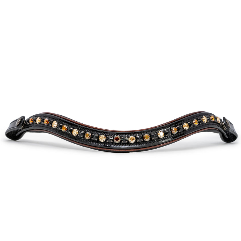 🤎 The Aachen Rolled Black Patent Leather Snaffle Bridle