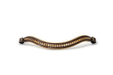 The Catalonia Metallic Bronze Leather Snaffle Bridle with Removable Flash