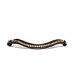 The Palermo Black Patent Leather Snaffle with Brown Padding