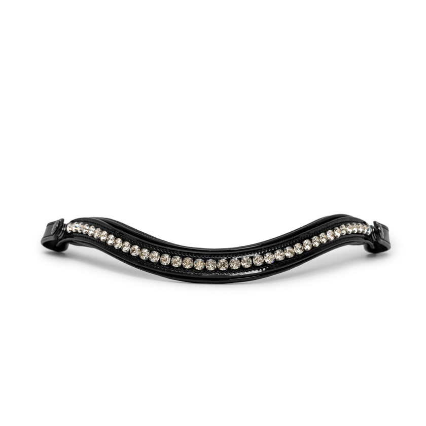 Valentina Black Patent Sparkle Snaffle Bridle