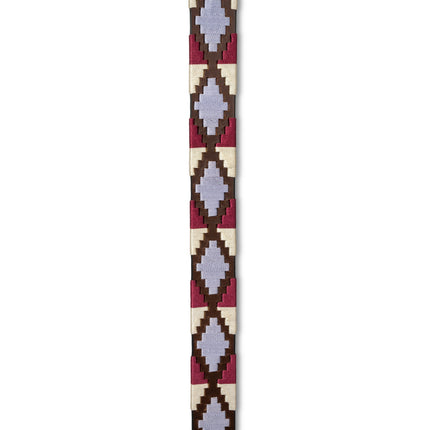 Viñedo - Burgundy, Lavender Ice Blue, Brown & Ivory Brown Leather Polo Belt