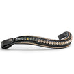 🖤 The Gotham Black Patent Snaffle Bridle – Patent Leather | Croc Print | Ombre Austrian Crystal Browband