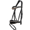 🖤 The Gotham Black Patent Snaffle Bridle – Patent Leather | Croc Print | Ombre Austrian Crystal Browband