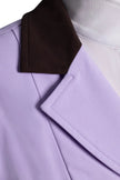 Grand Prix Ladies EQJ 3 Button Show Coat, Lilac with Chocolate Collar