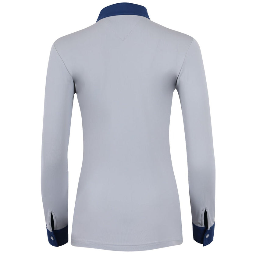 Roxana - Black & Luxe Gray Long Sleeve Riding Shirt