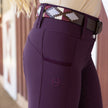 Viñedo - Burgundy, Lavender Ice Blue, Brown & Ivory Brown Leather Polo Belt