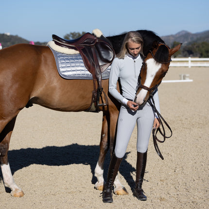 Satin Classic Jump Saddle Pad - Platinum