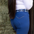 Azul Nocturno - Midnight  & Sky Blue Black Leather Polo Belt
