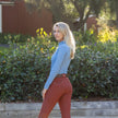 Heidi - Long Sleeve Riding Top with Crystal Fabric Trim