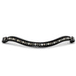 ❄️ Mont Blanc Black Patent Leather Snaffle Bridle With White Padding & Removable Flash