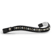 ❄️ Mont Blanc Black Patent Leather Snaffle Bridle With White Padding & Removable Flash