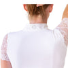 Tara Short Sleeve Lace Competition Shirt - White