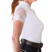 Tara Short Sleeve Lace Competition Shirt - White