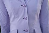 Grand Prix Ladies EQJ 3 Button Show Coat, Lilac with Chocolate Collar