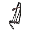 The Ellie Black Patent Leather Snaffle Bridle With Removable Flash