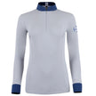 Roxana - Black & Luxe Gray Long Sleeve Riding Shirt