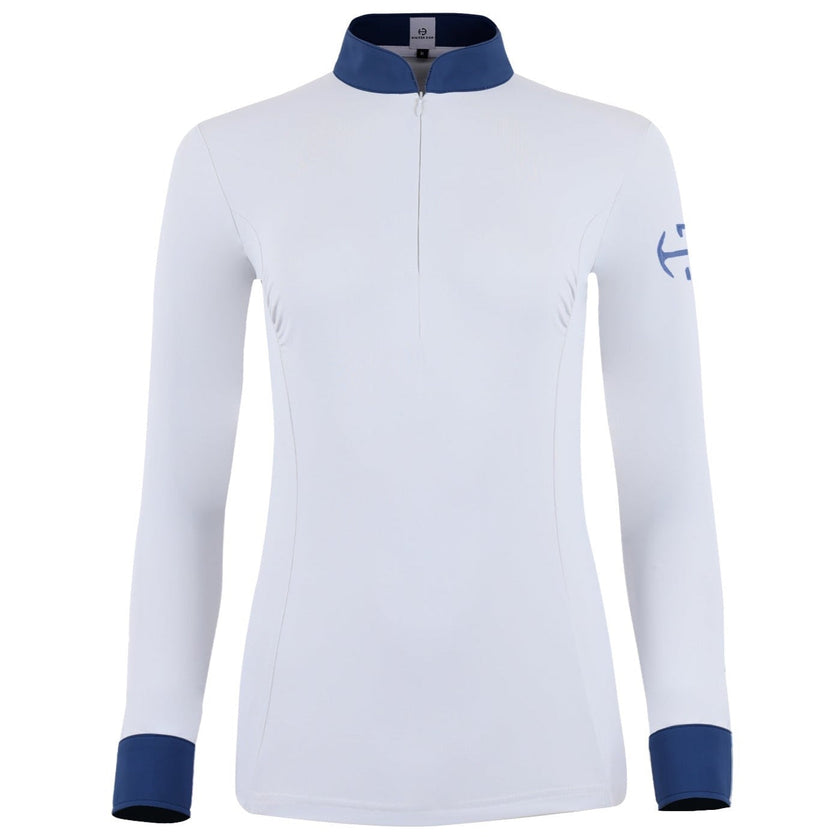 Roxana - Black & Luxe Gray Long Sleeve Riding Shirt